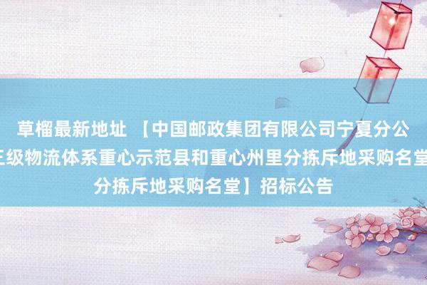 草榴最新地址 【中国邮政集团有限公司宁夏分公司2024年三级物流体系重心示范县和重心州里分拣斥地采购名堂】招标公告