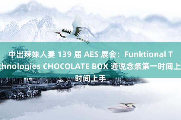 中出辣妹人妻 139 届 AES 展会：Funktional Technologies CHOCOLATE BOX 通说念条第一时间上手